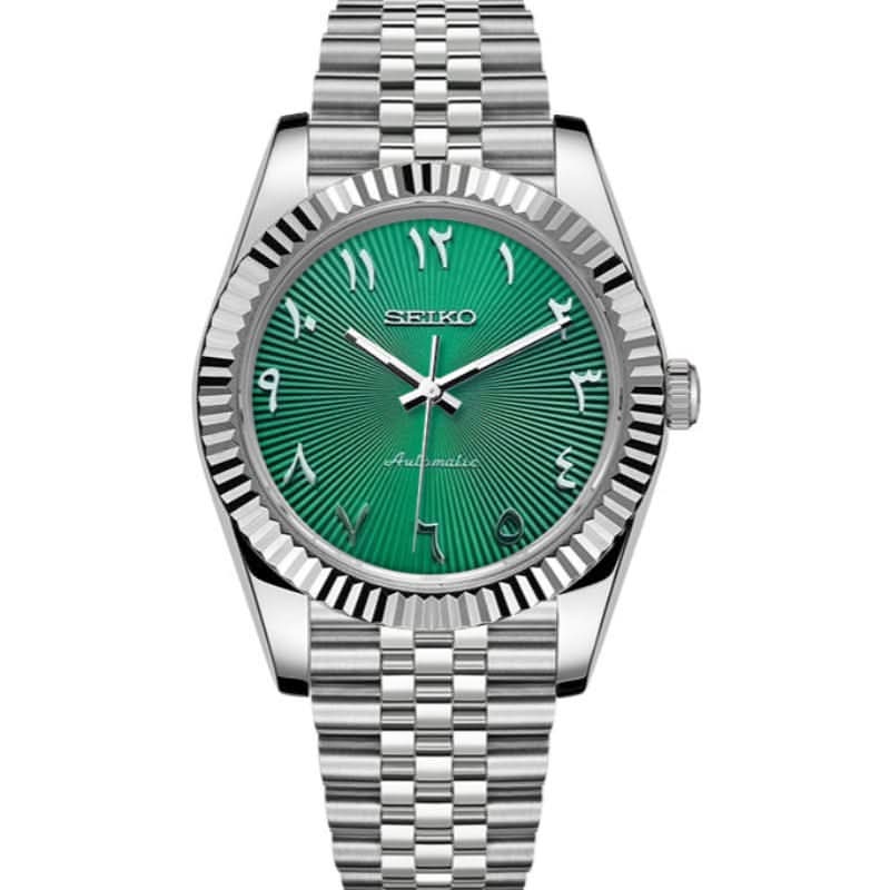 Datejust Mod - Textured Arabic Green
