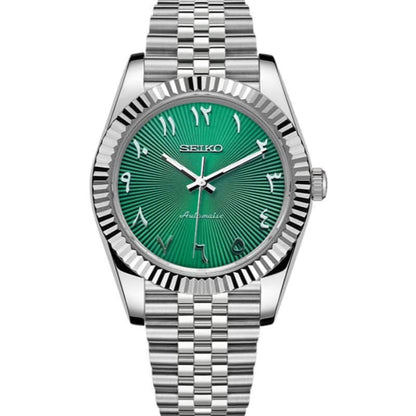Datejust Mod - Textured Arabic Green