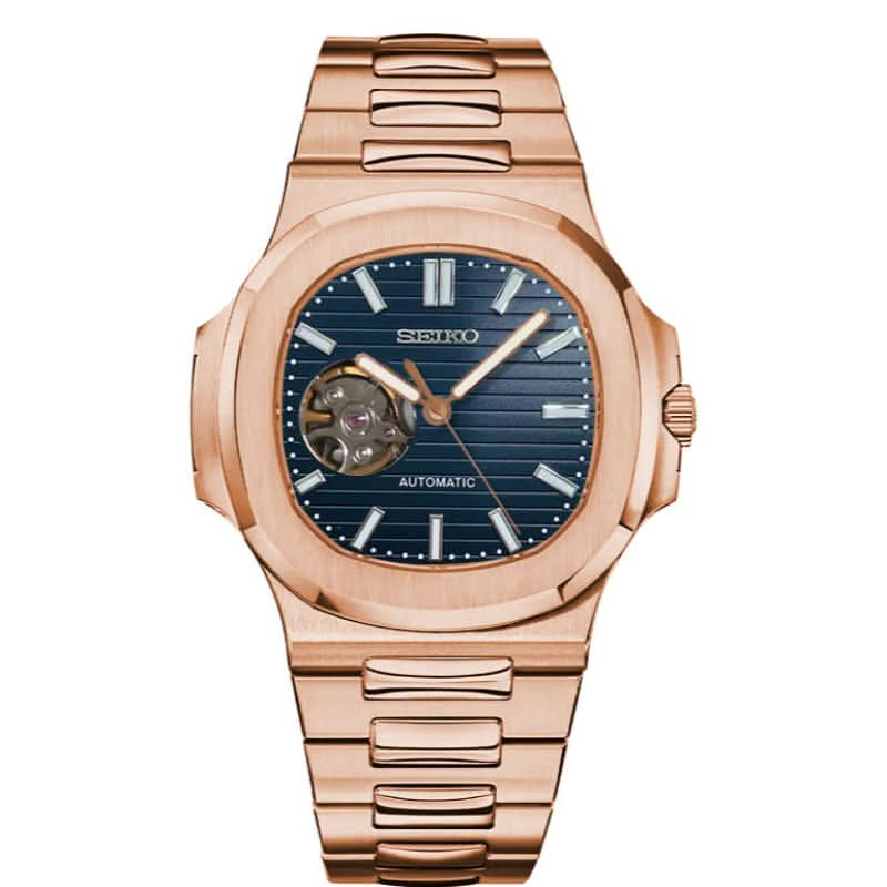 Nautilus Rose Gold Open Heart Mod - Blue