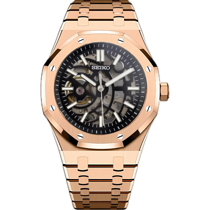 Royal Oak Mod - Rose Gold Skeleton
