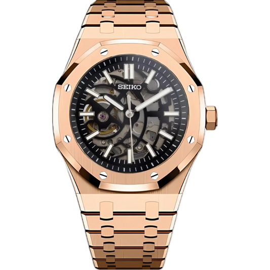 Royal Oak Mod - Rose Gold Skeleton