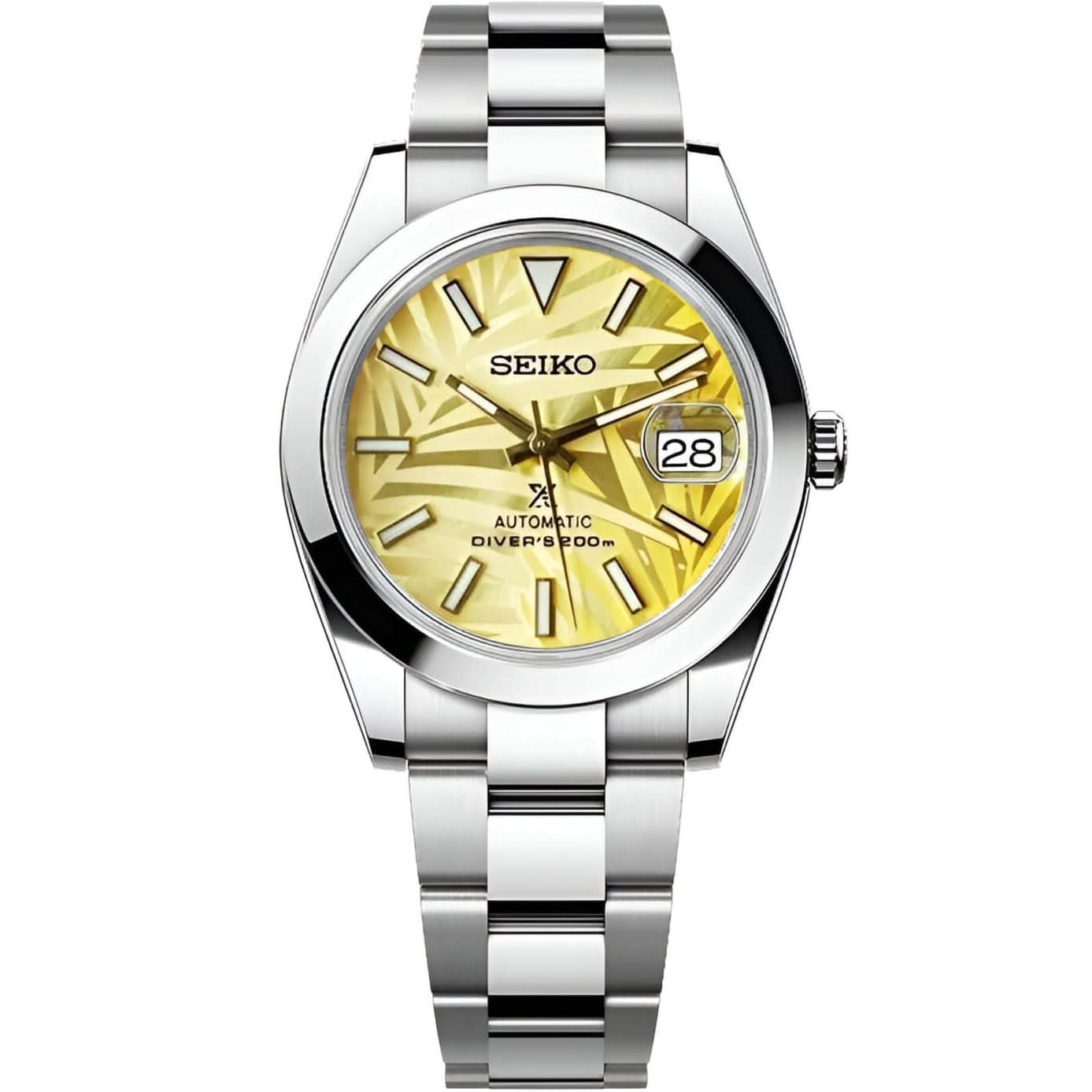 Datejust Mod -  Palm Leaf Smooth Yellow