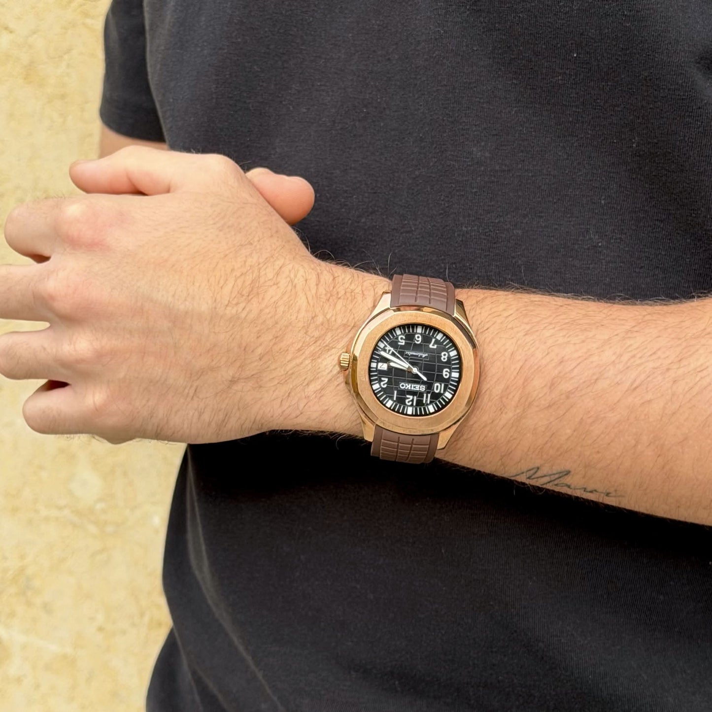 Aquanaut Mod - Brown Rose Gold