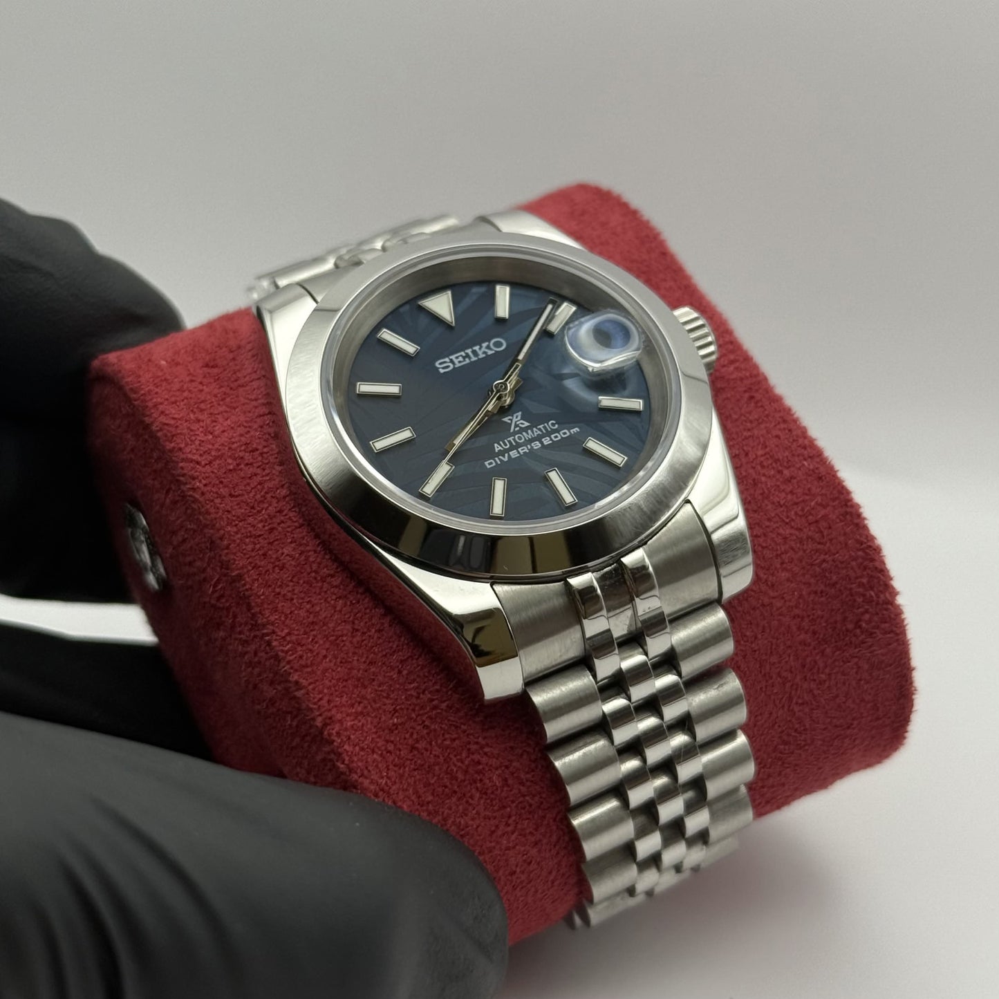 Datejust Mod - Palm Leaf Smooth Blue