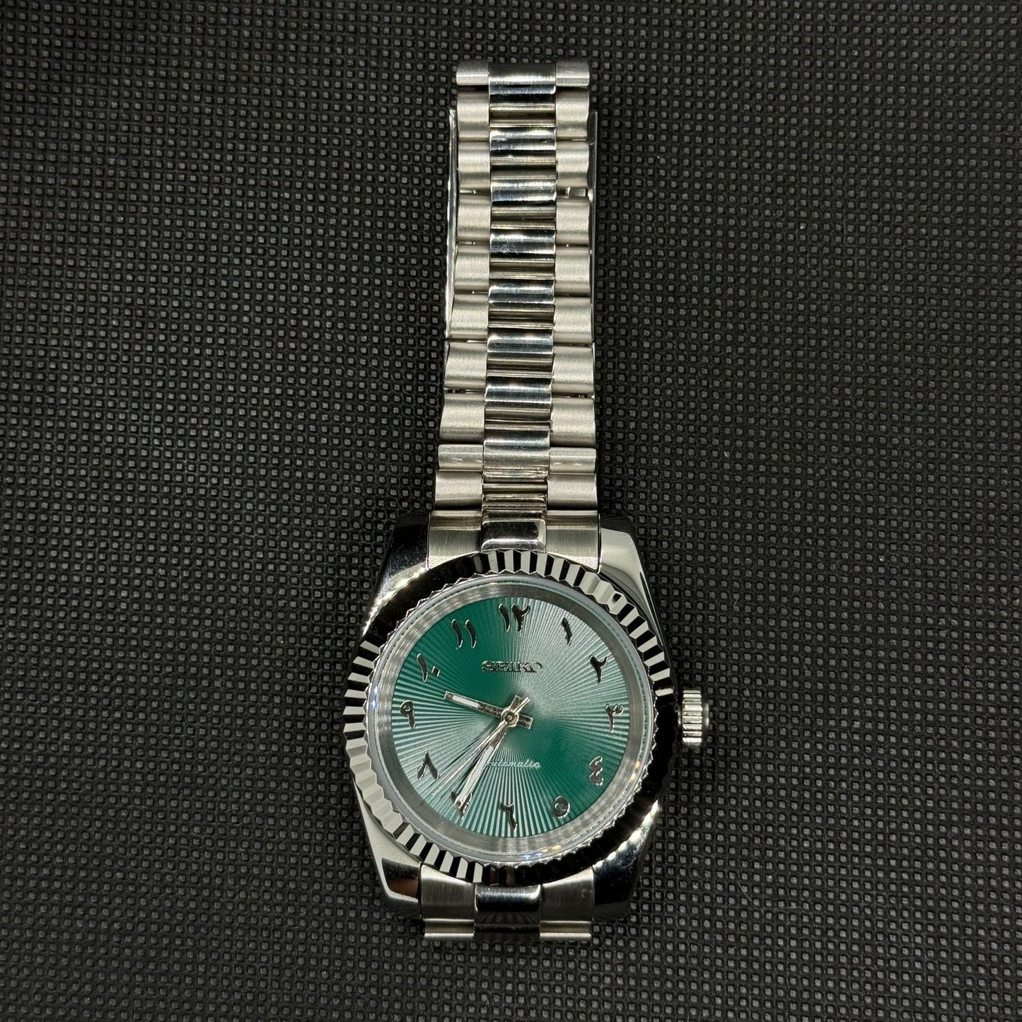 Datejust Mod - Textured Arabic Green