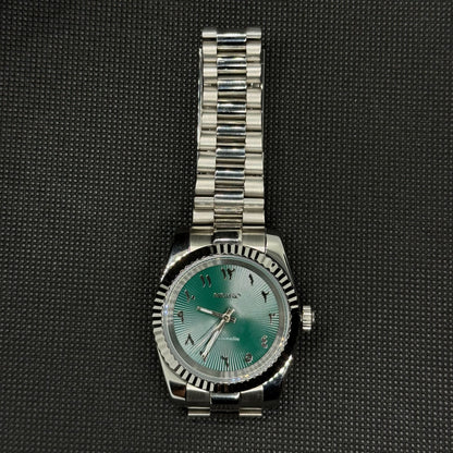 Datejust Mod - Textured Arabic Green